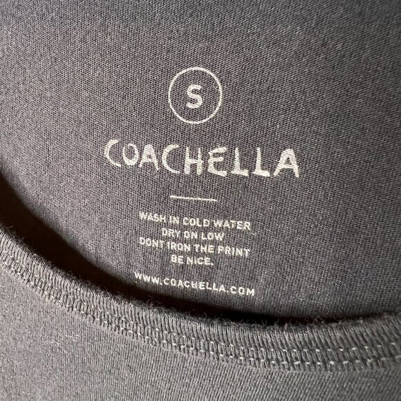 Coachella Tank Top Womens Size Small Gray Indio CA 2018 Lineup Rainbow Sunset - Picture 2 of 14